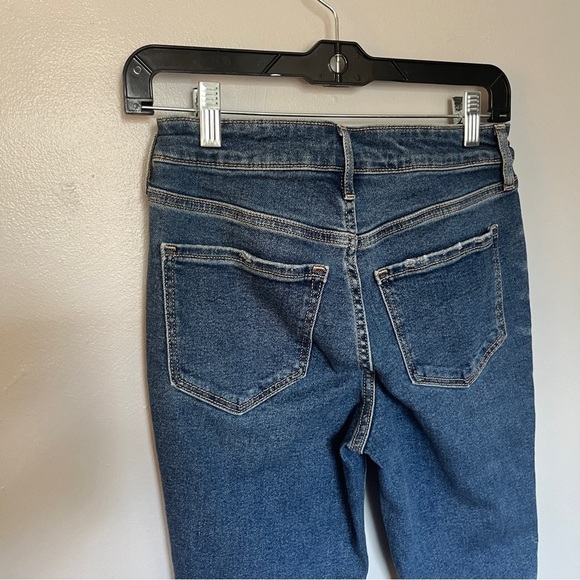 Old Navy High Rise Rockstar Super Skinny Distressed Denim Jeans Blue XS Small 2 - Picture 5 of 8